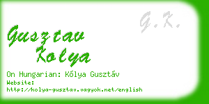 gusztav kolya business card