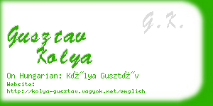 gusztav kolya business card